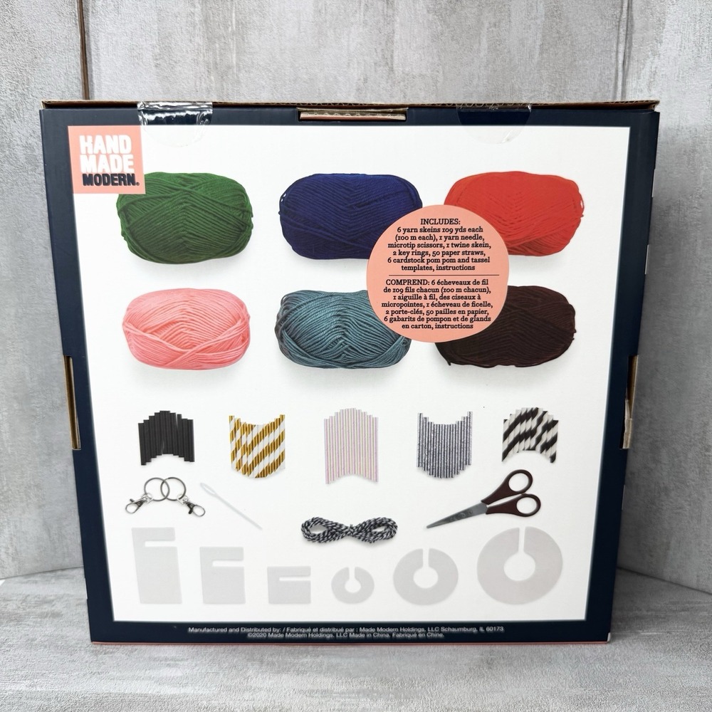 Hand Made Modern Pom Pom & Tassel DYI Craft Kit - Picture 2 of 2